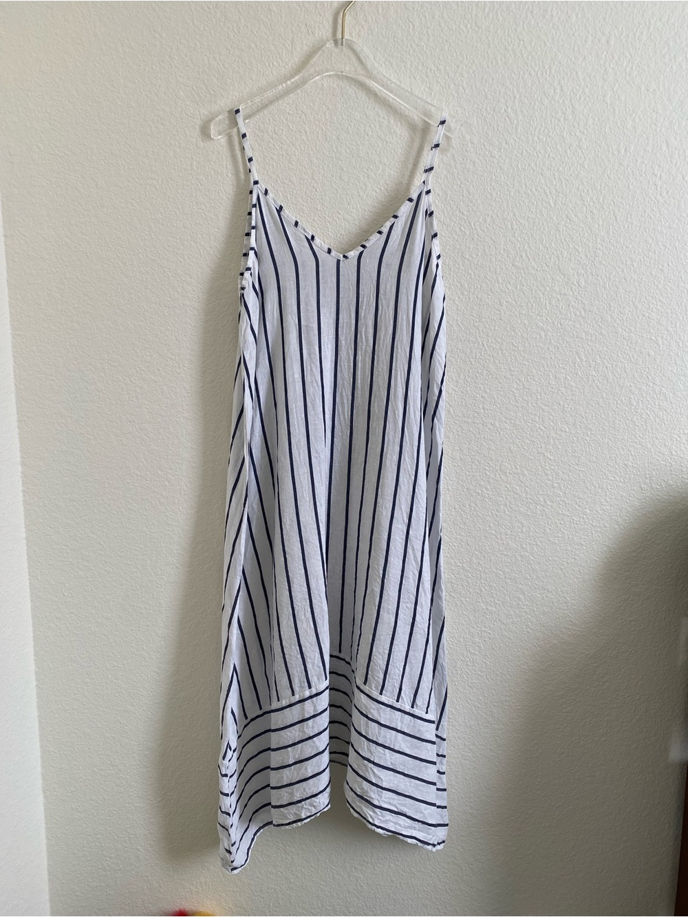 Terzo Millennio Linen Striped Midi Dress